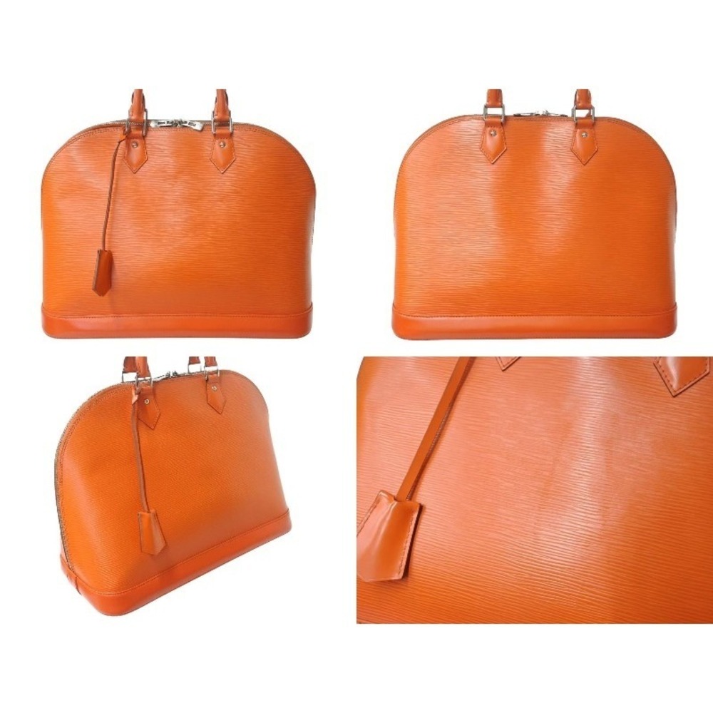 Louis Vuitton Epi Alma Leather Orange Handbag